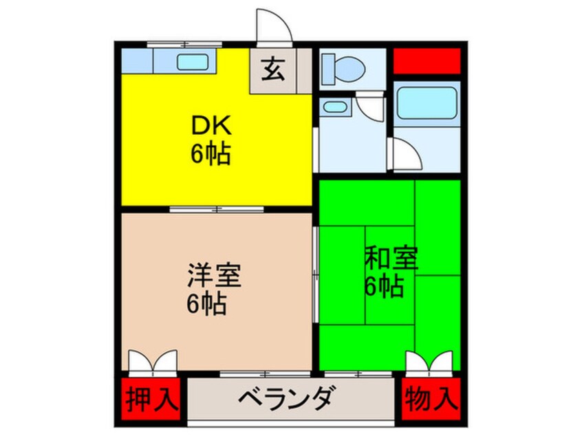 間取図 シティハイツ萱島