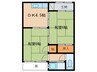 中橋文化 2DKの間取り
