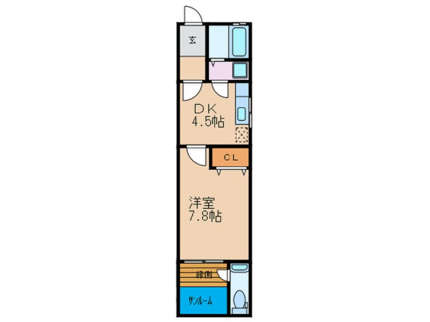 間取図 大開一丁目貸家