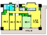 ｶｽﾀﾘｱﾀﾜｰ長堀橋 4LDKの間取り