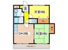 ﾌﾟﾗｻﾞ喜連西 2DKの間取り