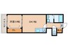TKアンバーコート松原 1DKの間取り