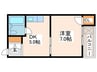 アクセル東大阪 1DKの間取り