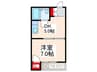 アクセル東大阪 1DKの間取り