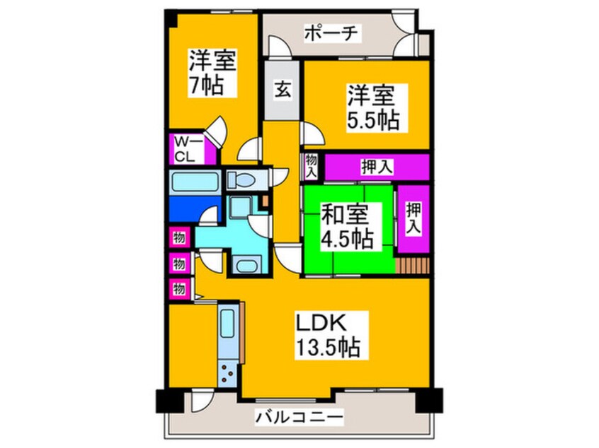 間取図 ｸﾞﾚｲｽﾗﾝﾄﾞﾏｰｸ堺光明池(1318)