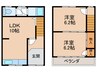 千原町貸家 2LDKの間取り