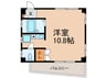 第６六甲センタービル 1Rの間取り