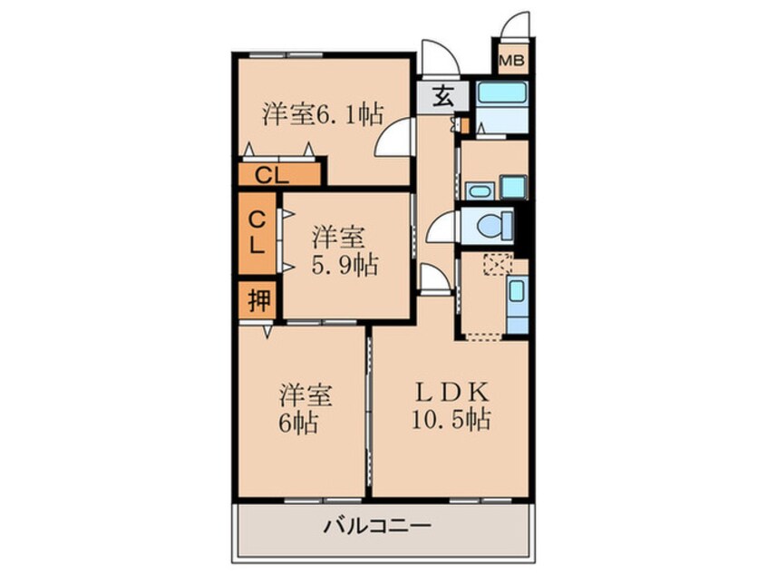 間取図 エスト京田辺