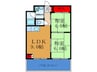 西口マンション 2LDKの間取り