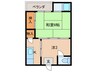 藤田荘 2Kの間取り