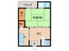 藤田荘 2Kの間取り