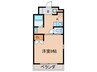 クレセール京田辺 1Kの間取り