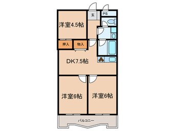 間取図 シャン堀之内