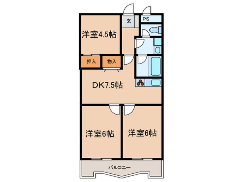 間取図 シャン堀之内