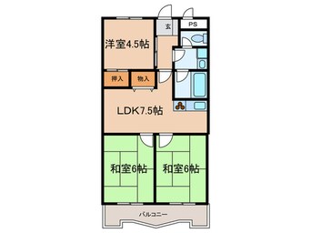 間取図 シャン堀之内