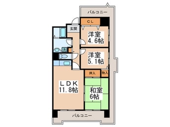 間取図 平野元町日興マンション