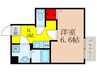ブランニュー綾羽 1Kの間取り