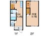 豊南町西テラスハウス 1DKの間取り