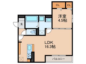 間取図 Clashist平野西North