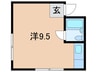 田中ハイツ 1Rの間取り