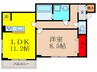 Kｓ　ｆｌａｔ 1LDKの間取り