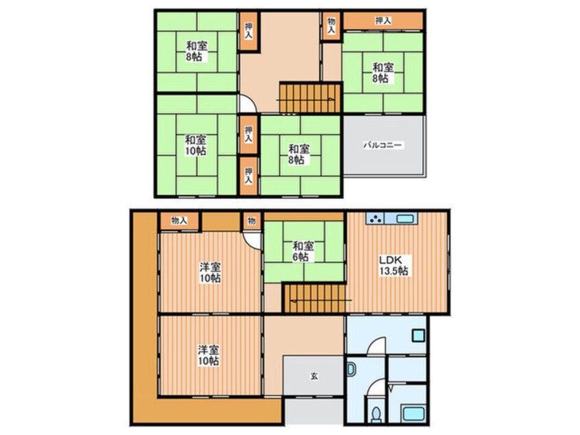 間取図 禁野本町2丁目戸建