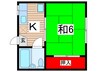 コーポ京 1Kの間取り