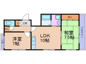 間取図 コーポラスカクタ２