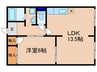 フレグランス西渋川 1LDKの間取り