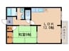 フレグランス西渋川 1LDKの間取り