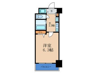 間取図 ﾌﾟﾚｻﾝｽｾﾝﾀｰｺｱ大阪(308)