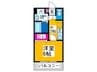 LAND GALAXY 1Kの間取り