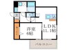 仮）GRAMM北大路 1LDKの間取り