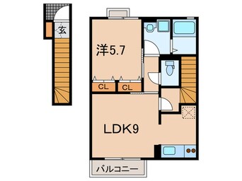 間取図 ラフィ－ネ林Ⅲ