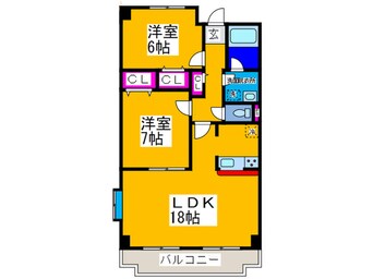 間取図 グランドゥ－ル三国ヶ丘