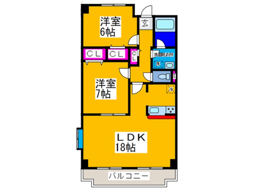 間取図 グランドゥ－ル三国ヶ丘