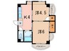 ドルフ西岡本 2Kの間取り
