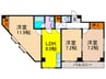 シャンテＦＵＳＨＩＴＡ 3LDKの間取り