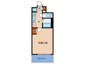 間取図 ﾌﾟﾚｻﾝｽ天満ｽﾃ-ｼｮﾝﾌﾛﾝﾄ(606)