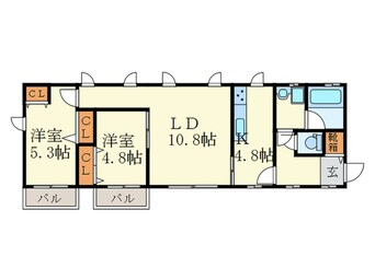 間取図 Casadell′Albero-kaneko-釜座邸