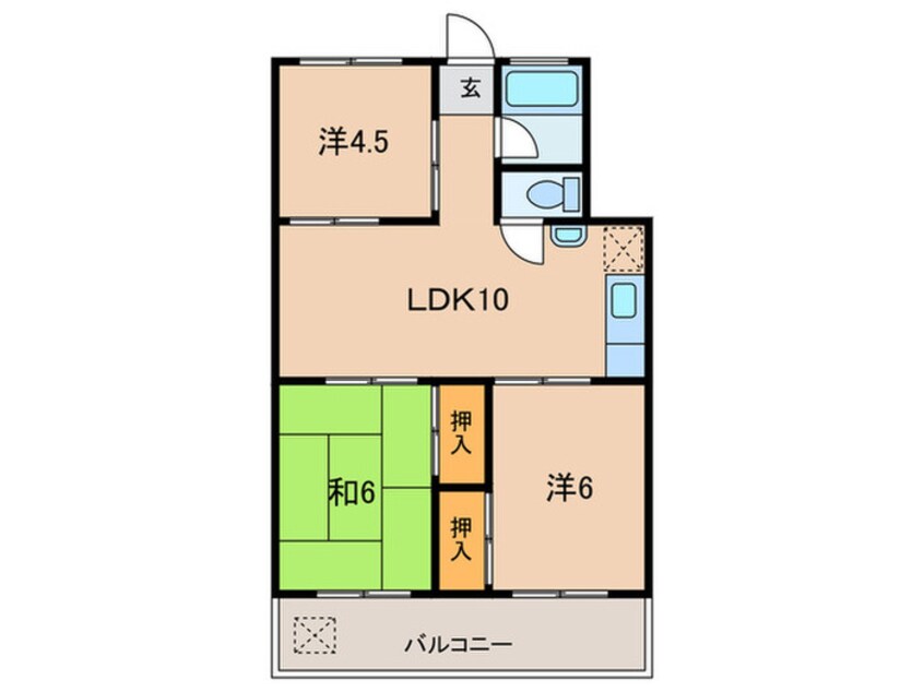 間取図 サンハイツ山口
