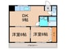 メゾン敷島 2DKの間取り