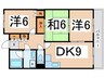サンライズ今林 3DKの間取り
