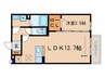 フィエスタ１号館 1LDKの間取り
