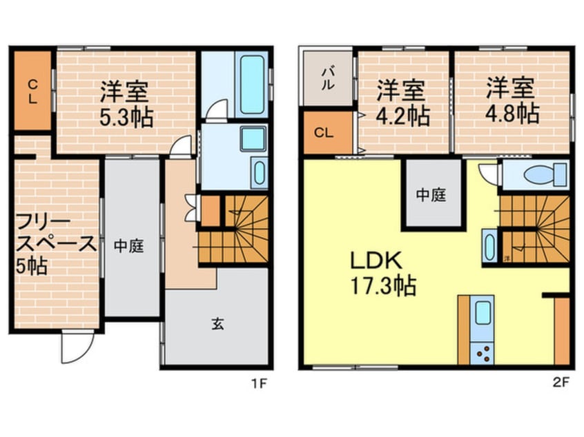 間取図 弓場町戸建て