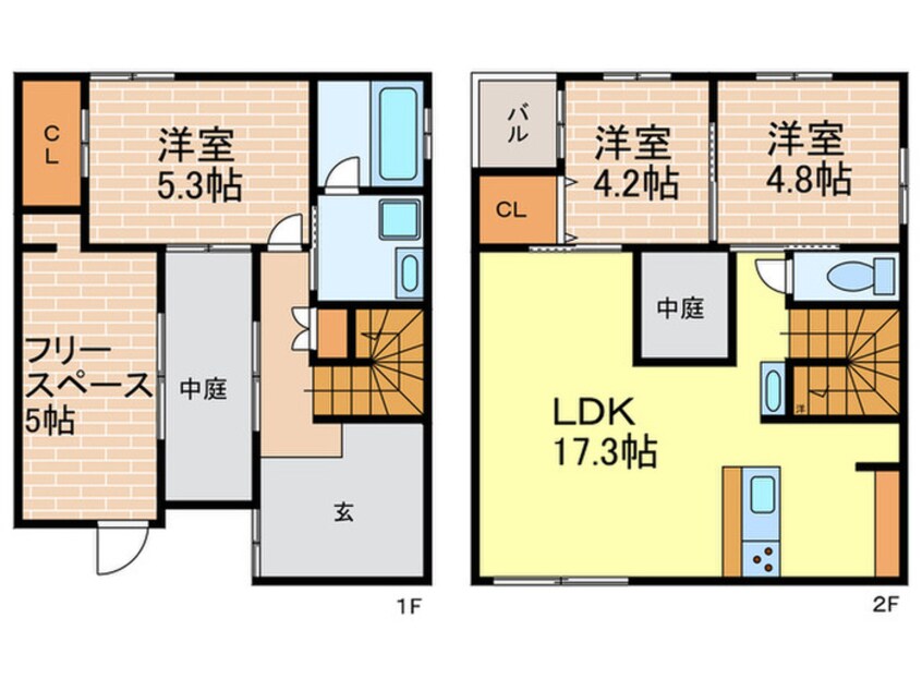 間取図 弓場町戸建て