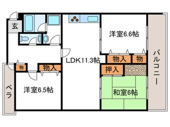 間取図 パインフィールド桂