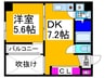 ハイネス・センターコート 1DKの間取り