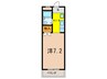 フォルテ宝塚 1Kの間取り