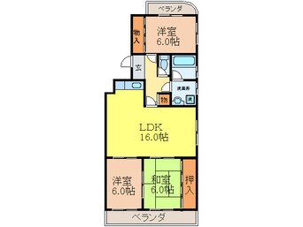 間取図 プルミエ－ルメゾンＦ２番館